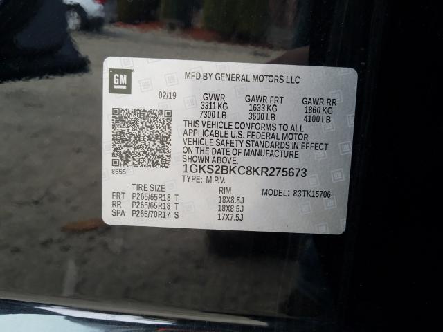 2019 GMC YUKON SLT 1GKS2BKC8KR275673
