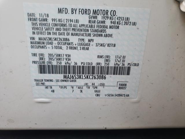 2019 FORD ECOSPORT T MAJ6S3KL5KC263086