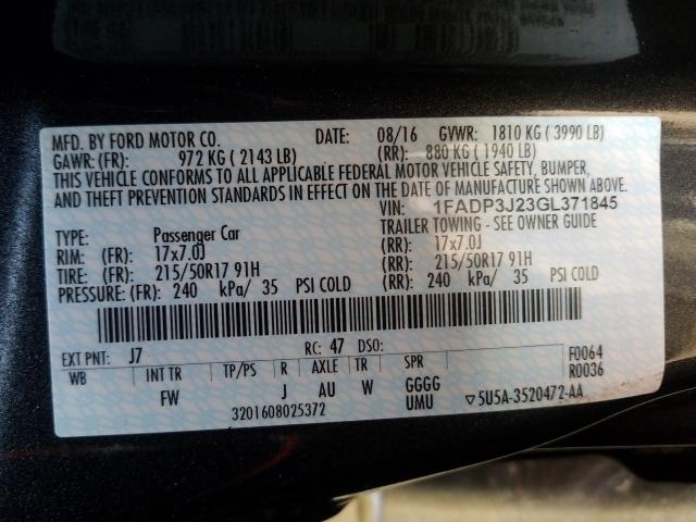 2016 FORD FOCUS TITA 1FADP3J23GL371845