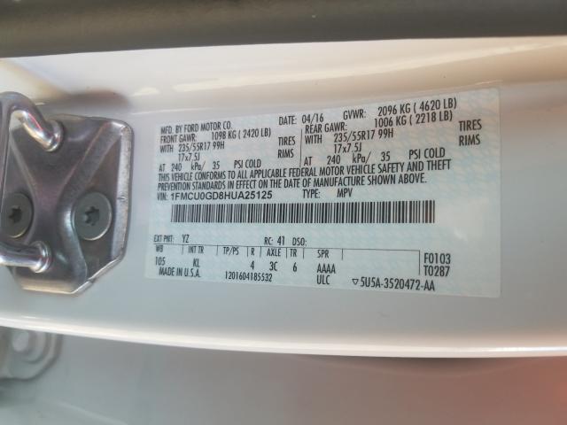 2017 FORD ESCAPE SE - 1FMCU0GD8HUA25125