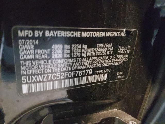 2015 BMW X3 SDRIVE2 5UXWZ7C52F0F76179