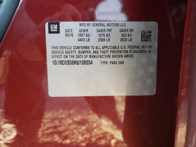 2017 CHEVROLET VOLT LT - 1G1RC6S58HU108034