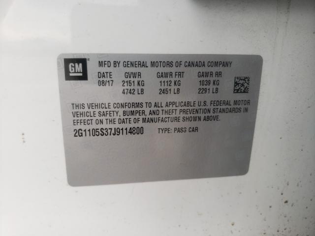 2018 CHEVROLET IMPALA LT 2G1105S37J9114800