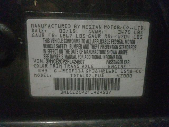 2015 NISSAN VERSA NOTE 3N1CE2CP2FL424507