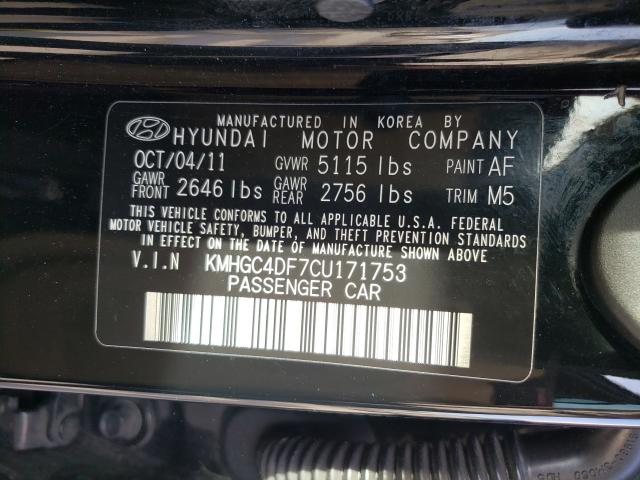 2012 HYUNDAI GENESIS 4. KMHGC4DF7CU171753