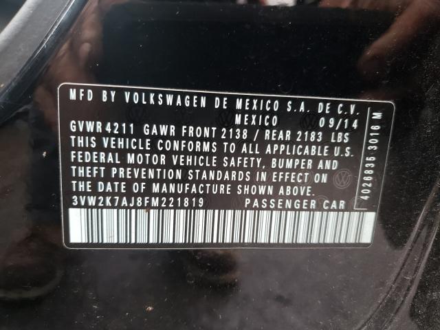 2015 VOLKSWAGEN JETTA BASE - 3VW2K7AJ8FM221819