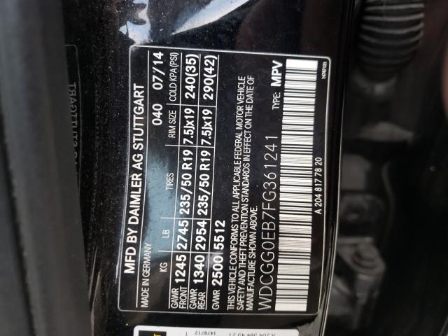 2015 MERCEDES-BENZ GLK 250 BL WDCGG0EB7FG361241