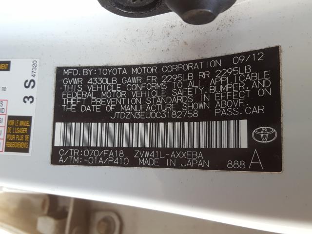 2012 TOYOTA PRIUS V JTDZN3EU0C3182758