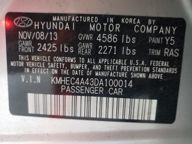 2013 HYUNDAI SONATA KMHEC4A43DA100014