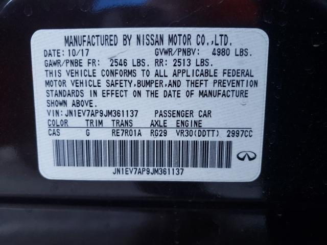 2018 INFINITI Q50 LUXE JN1EV7AP9JM361137