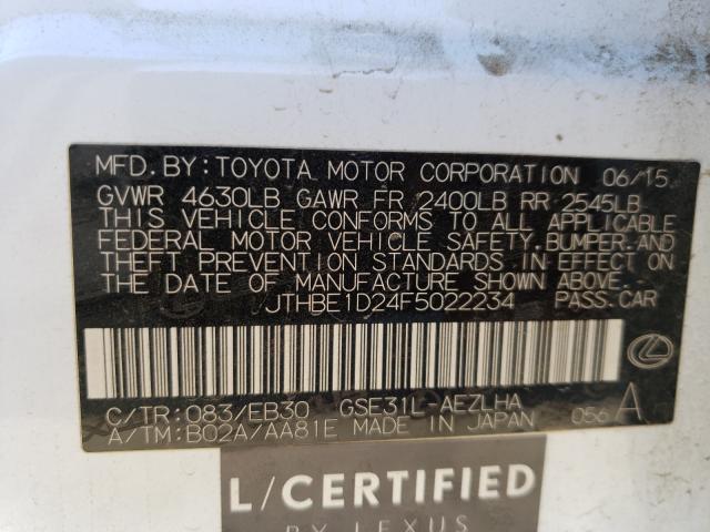 2015 LEXUS IS 350 - JTHBE1D24F5022234