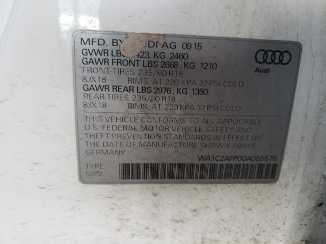 2016 AUDI Q5 PREMIUM WA1C2AFP0GA055578