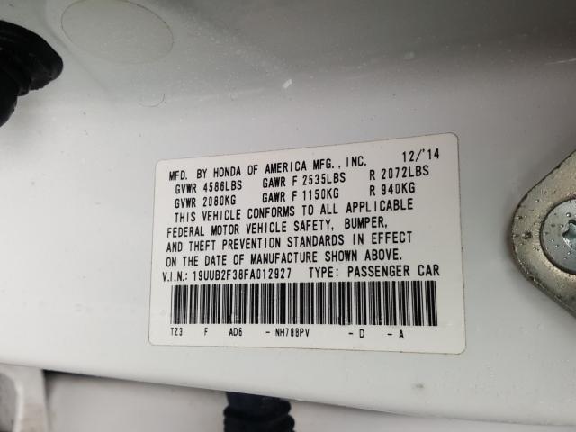 2015 ACURA TLX 19UUB2F38FA012927
