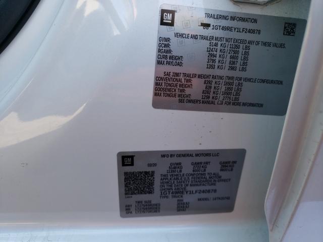 2020 GMC SIERRA K25 - 1GT49REY1LF240878