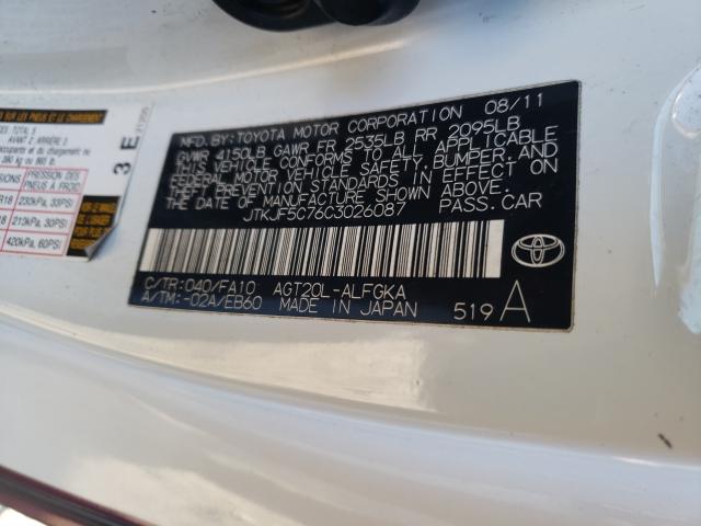 2012 TOYOTA SCION TC JTKJF5C76C3026087