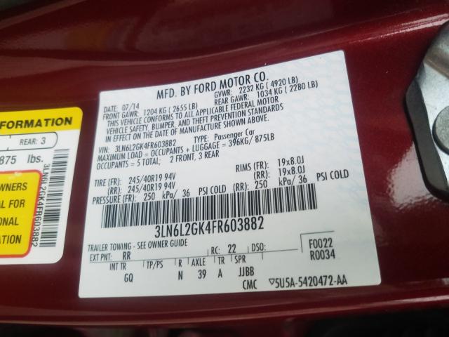 2015 LINCOLN MKZ 3LN6L2GK4FR603882