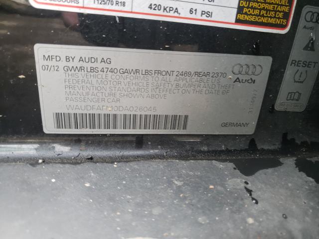 2013 AUDI A3 PREMIUM WAUDFAFM0DA026045