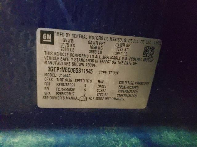 2014 GMC SIERRA C15 3GTP1VEC8EG311545