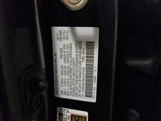2017 HONDA CR-V TOURI 5J6RW2H99HL041624