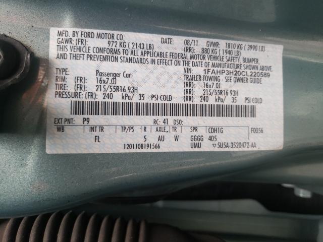 2012 FORD FOCUS SEL - 1FAHP3H20CL220589
