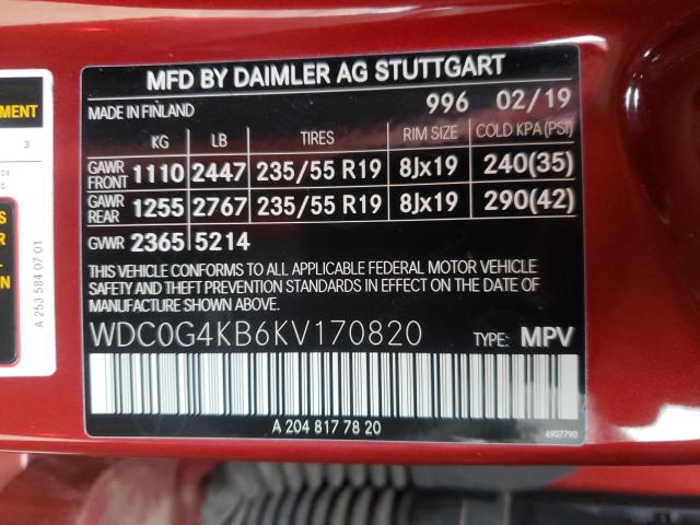 2019 MERCEDES-BENZ GLC 300 4M WDC0G4KB6KV170820