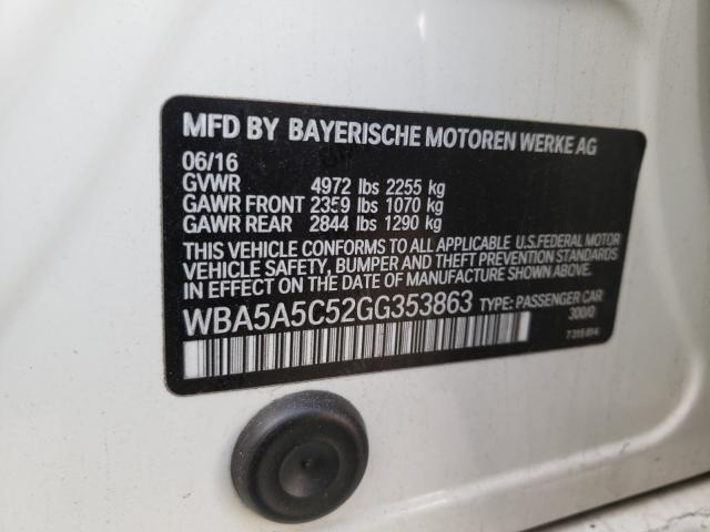 2016 BMW 528 I WBA5A5C52GG353863
