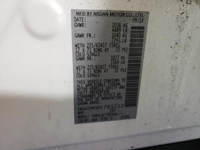 2015 NISSAN ROGUE S 5N1AT2MT6FC761212
