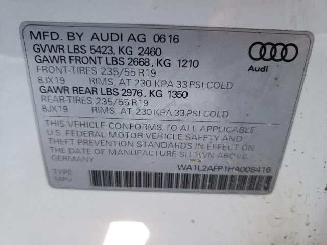 2017 AUDI Q5 PREMIUM WA1L2AFP1HA008416