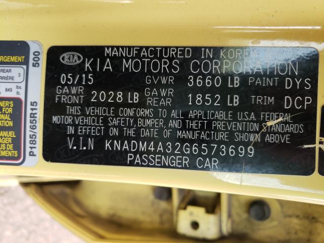 2016 KIA CADENZA TE KNADM4A32G6573699