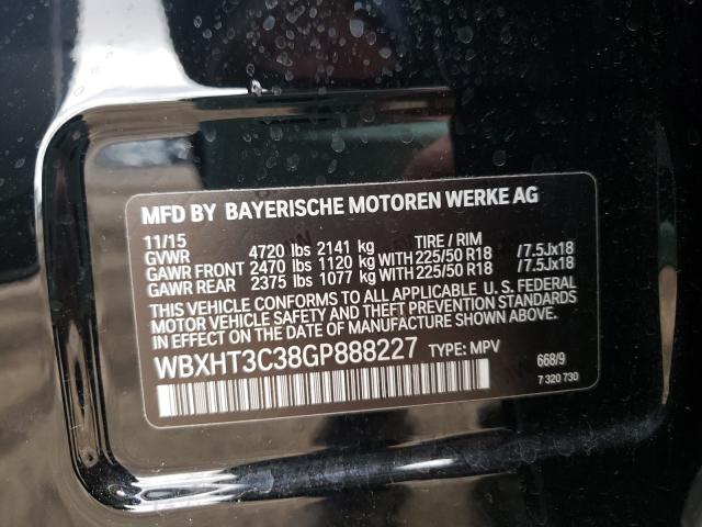 2016 BMW X1 XDRIVE2 WBXHT3C38GP888227