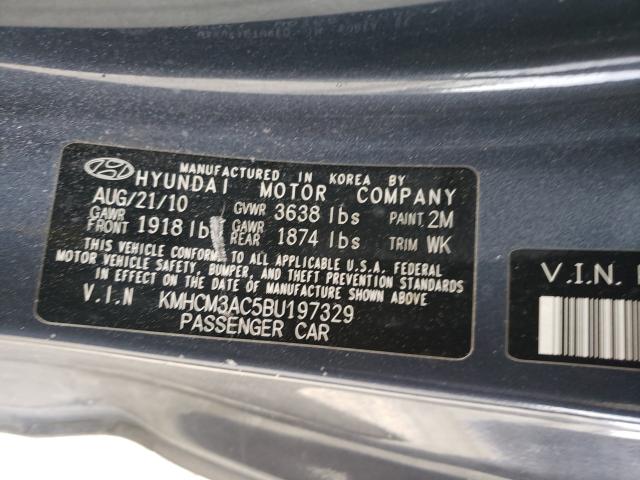 2011 HYUNDAI ACCENT GL KMHCM3AC5BU197329