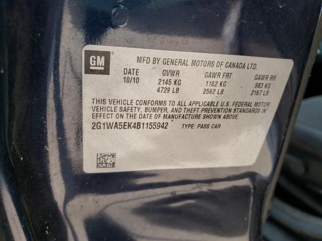 2011 CHEVROLET IMPALA LS 2G1WA5EK4B1155942