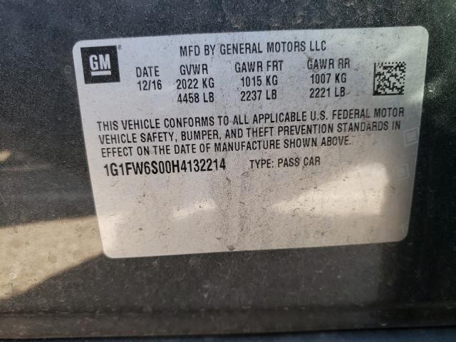 2017 CHEVROLET BOLT EV LT 1G1FW6S00H4132214