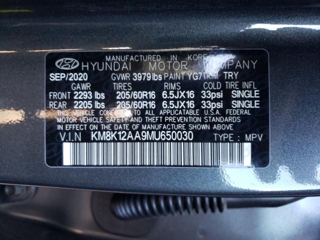 2021 HYUNDAI KONA SE KM8K12AA9MU650030