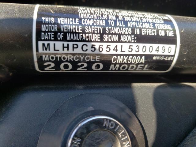 2020 HONDA CMX500 A MLHPC5654L5300490