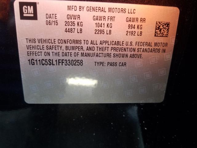 2015 CHEVROLET MALIBU 1G11C5SL1FF330258