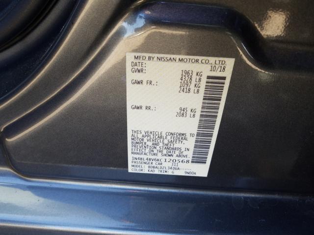 2019 NISSAN ALTIMA S - 1N4BL4BV6KC120568