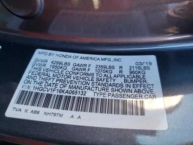 2019 HONDA ACCORD LX - 1HGCV1F16KA065132