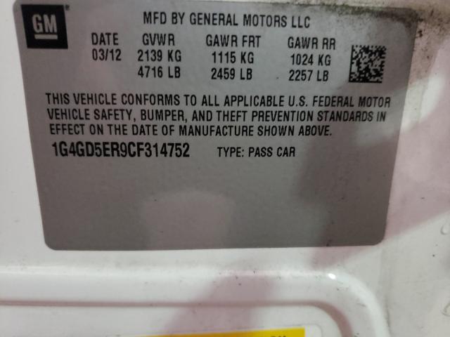 2012 BUICK LACROSSE P 1G4GD5ER9CF314752