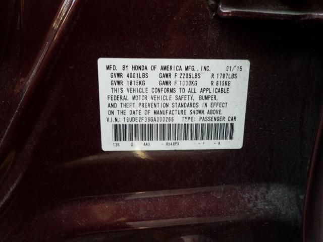 2016 ACURA ILX BASE W 19UDE2F36GA000266