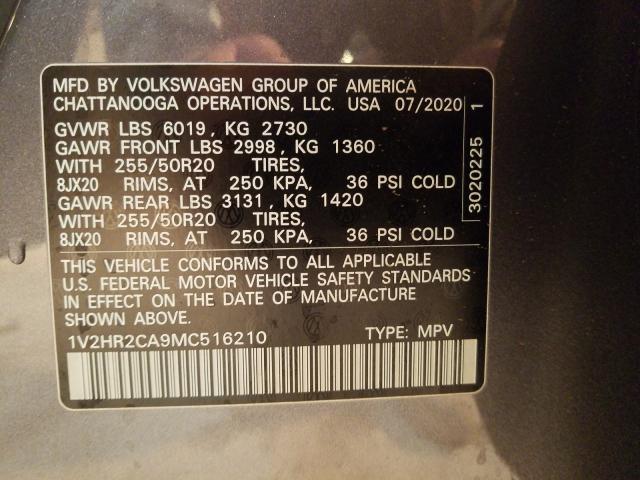2021 VOLKSWAGEN ATLAS SE 1V2HR2CA9MC516210