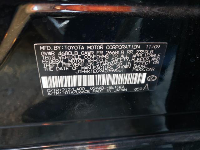 2010 LEXUS ES 350 JTHBK1EG9A2359561