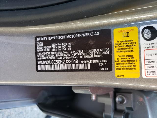 2017 MINI COOPER S - WMWXU3C50H2D33049