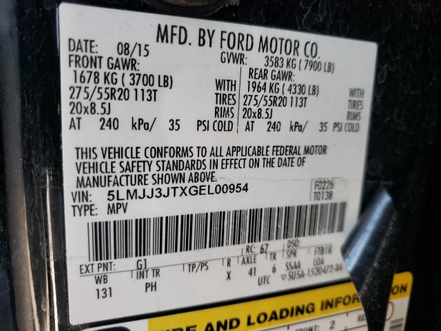 2016 LINCOLN NAVIGATOR 5LMJJ3JTXGEL00954