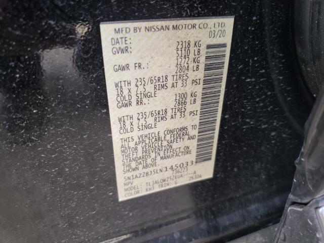 2020 NISSAN MURANO SV 5N1AZ2BJ5LN145033