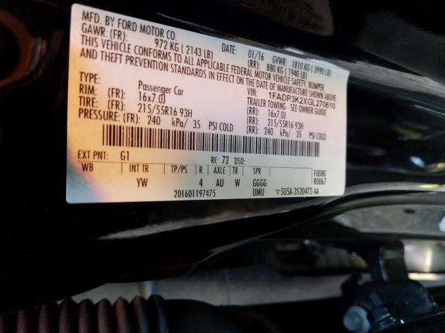 2016 FORD FOCUS SE 1FADP3K2XGL270610