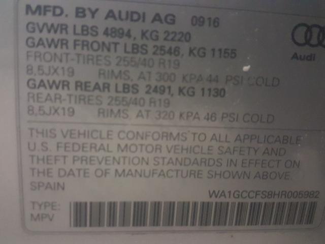 2017 AUDI Q3 PRESTIG WA1GCCFS8HR005982