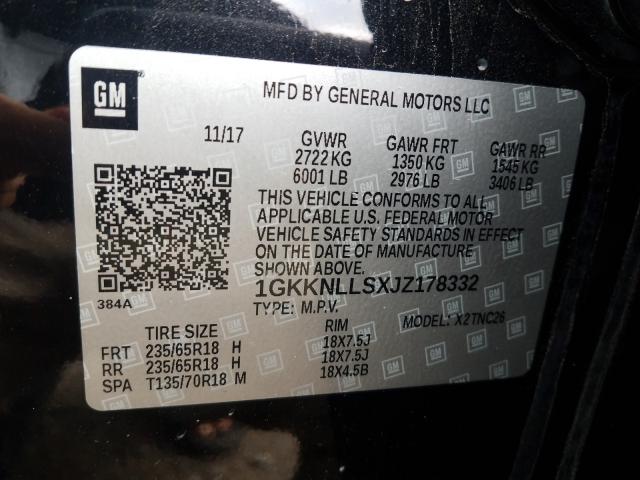2018 GMC ACADIA SLE 1GKKNLLSXJZ178332