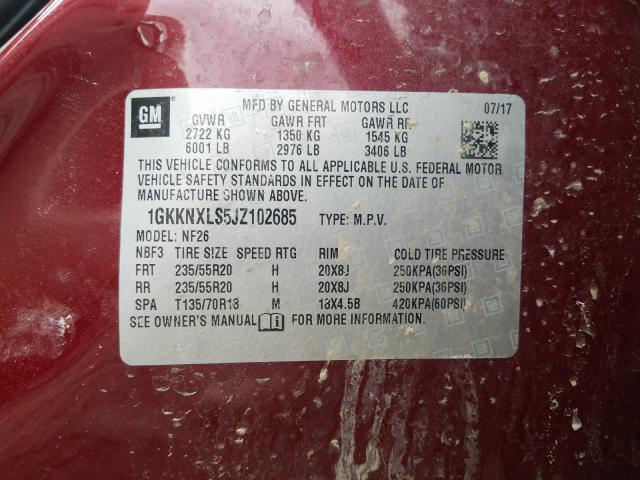 2018 GMC ACADIA DEN 1GKKNXLS5JZ102685