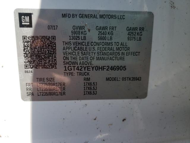 2017 GMC SIERRA K35 1GT42YEY0HF246905